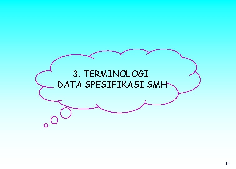 3. TERMINOLOGI DATA SPESIFIKASI SMH 84 