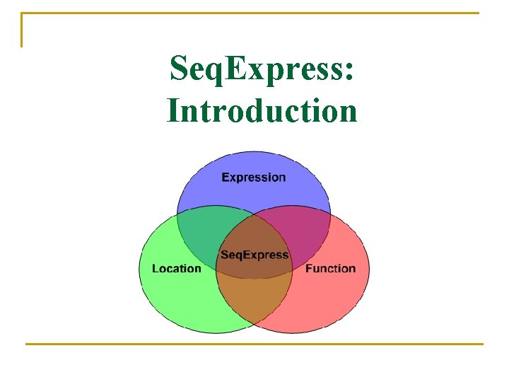 Seq. Express: Introduction 