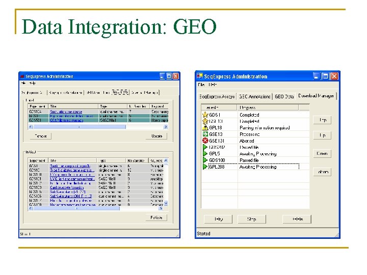 Data Integration: GEO 