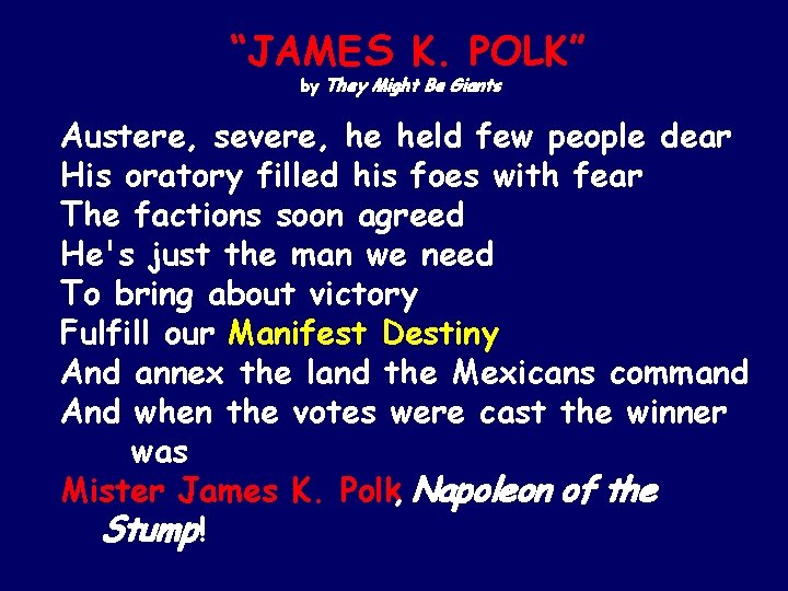 Dems James Knox Polk 54 40 Or Fight