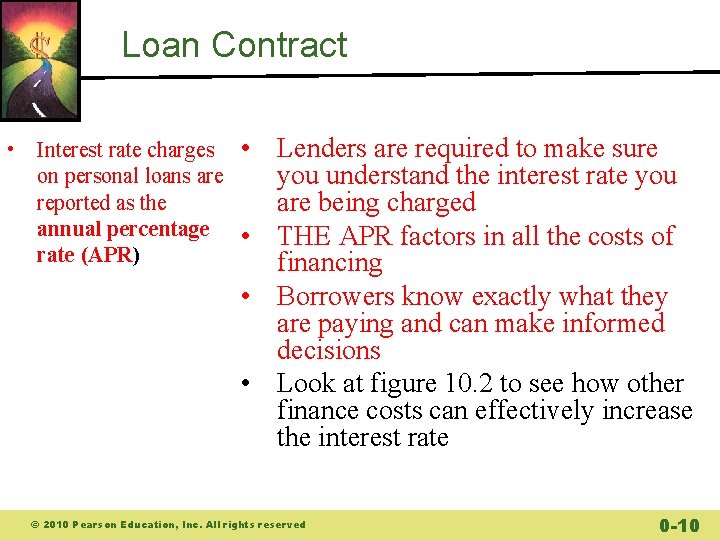 Loan Contract • Interest rate charges on personal loans are reported as the annual Loan Contract • Interest rate charges on personal loans are reported as the annual