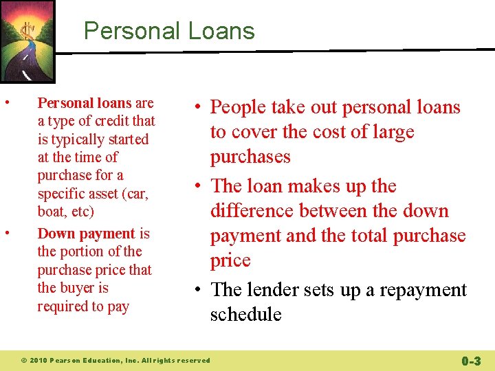 Personal Loans • • Personal loans are a type of credit that is typically Personal Loans • • Personal loans are a type of credit that is typically