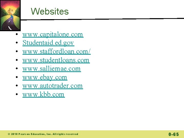 Websites • • www. capitalone. com Studentaid. ed. gov www. staffordloan. com/ www. studentloans. Websites • • www. capitalone. com Studentaid. ed. gov www. staffordloan. com/ www. studentloans.