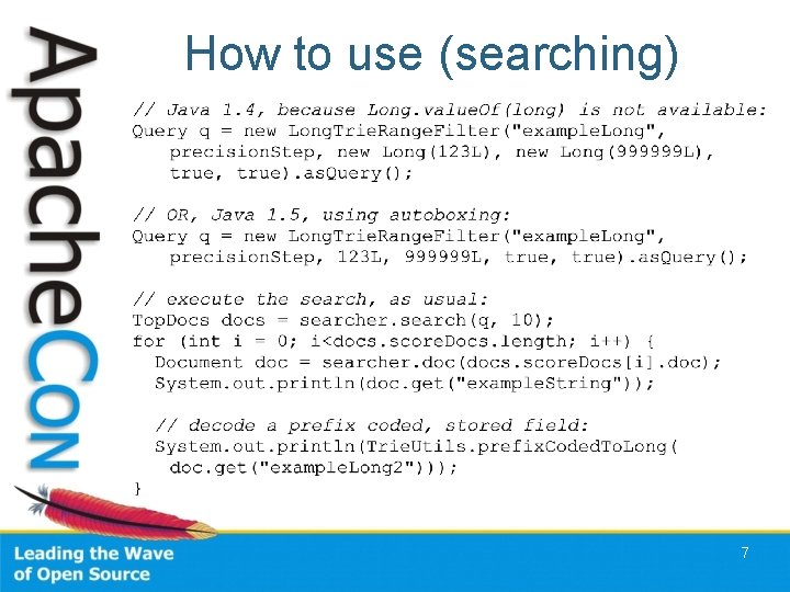 How to use (searching) 7 