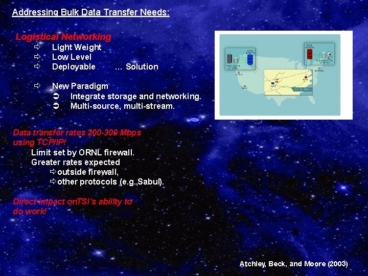 Addressing Bulk Data Transfer Needs: Logistical Networking ð ð ð Light Weight Low Level