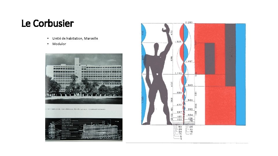 Le Corbusier • Unité de habitation, Marseille • Modulor 