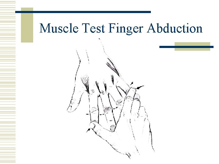 Muscle Test Finger Abduction 
