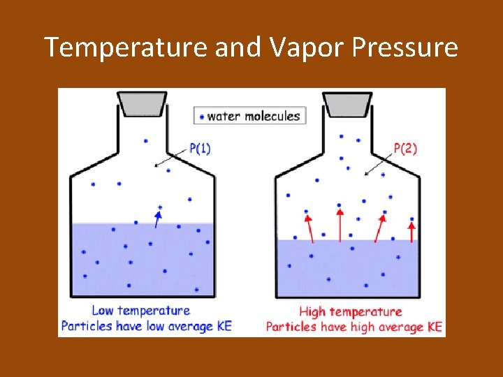 Temperature and Vapor Pressure 