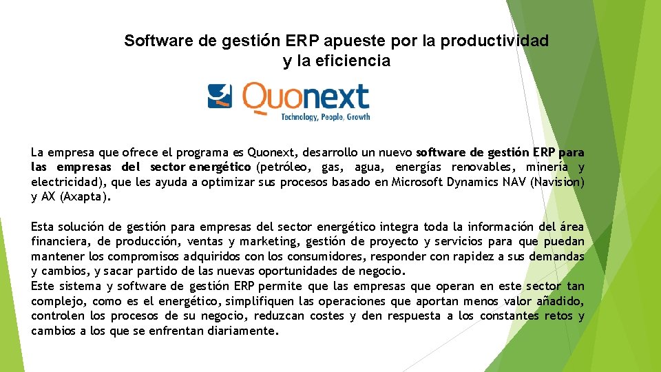 Software de gestión ERP apueste por la productividad y la eficiencia La empresa que