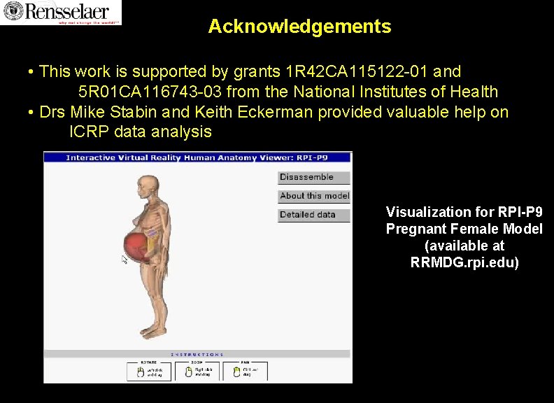 Acknowledgements • This work is supported by grants 1 R 42 CA 115122 -01 Acknowledgements • This work is supported by grants 1 R 42 CA 115122 -01