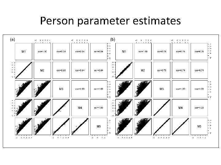 Person parameter estimates 