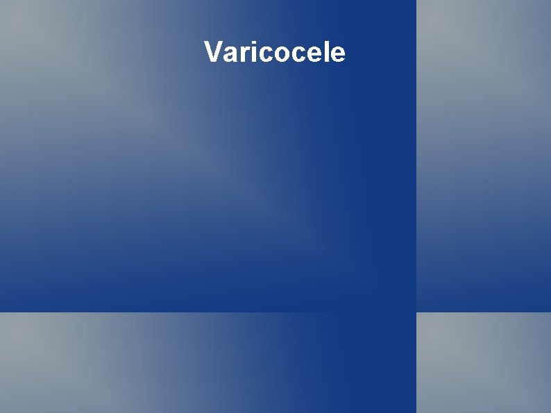 Varicocele 