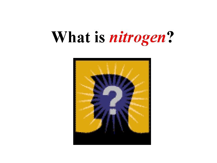 What is nitrogen? 
