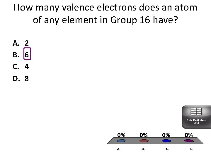 How many valence electrons does an atom of any element in Group 16 have?