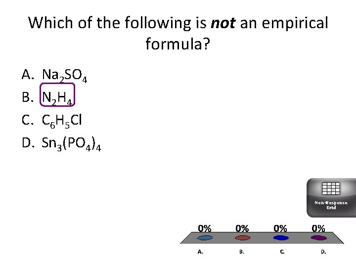 Which of the following is not an empirical formula? A. B. C. D. Na