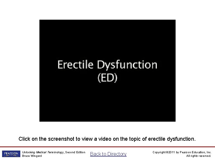 Erectile Dysfunction Video Click on the screenshot to view a video on the topic