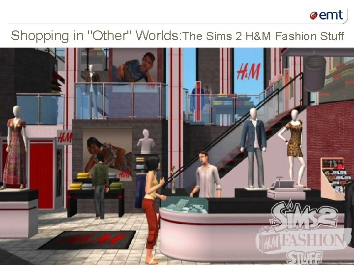 17 kuupäev ja presentatsiooni pealkiri Shopping in "Other" Worlds: The Sims 2 H&M Fashion