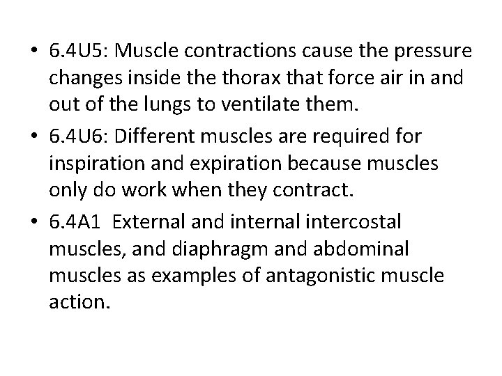  • 6. 4 U 5: Muscle contractions cause the pressure changes inside thorax