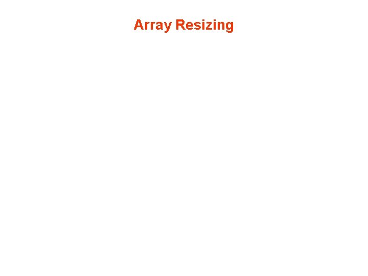 Array Resizing 