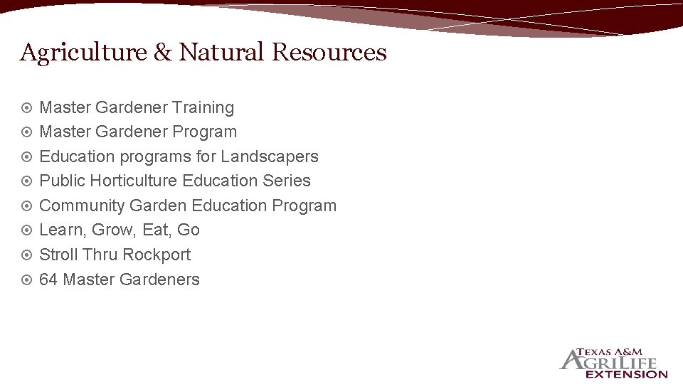 Agriculture & Natural Resources Master Gardener Training Master Gardener Program Education programs for Landscapers