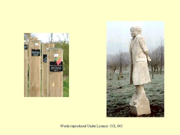 Words reproduced Under Licence: CCL 843 