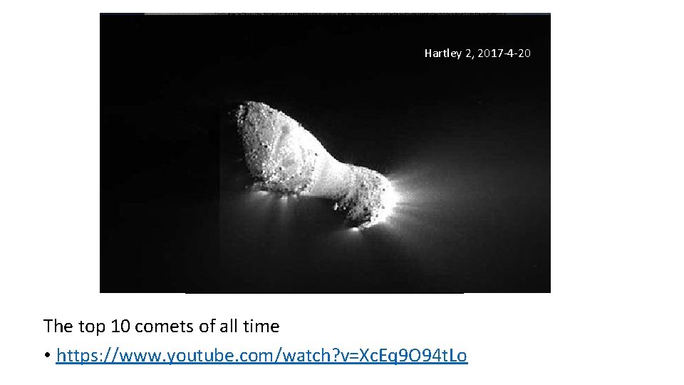 Hartley 2, 2017 -4 -20 The top 10 comets of all time • https: Hartley 2, 2017 -4 -20 The top 10 comets of all time • https: