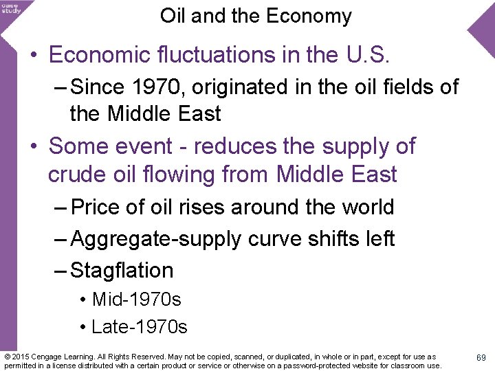 Oil and the Economy • Economic fluctuations in the U. S. – Since 1970,