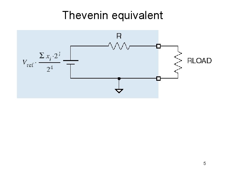 Thevenin equivalent 5 