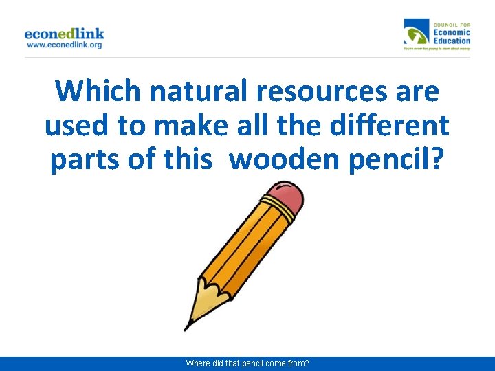 Which natural resources are used to make all the different parts of this wooden