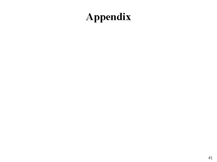 Appendix 41 