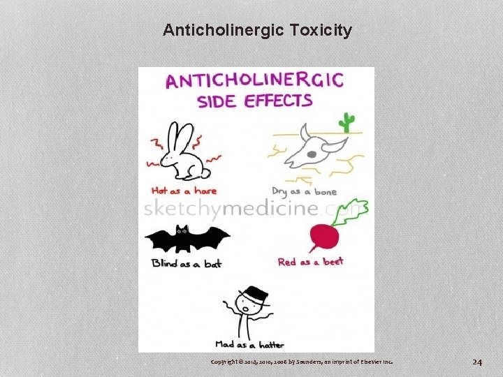 Anticholinergic Toxicity Copyright © 2014, 2010, 2006 by Saunders, an imprint of Elsevier Inc.