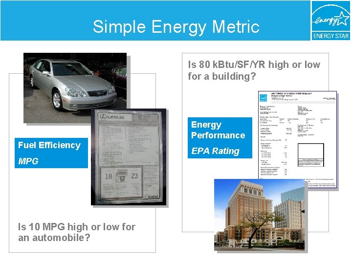 Simple Energy Metric Is 80 k. Btu/SF/YR high or low for a building? Energy
