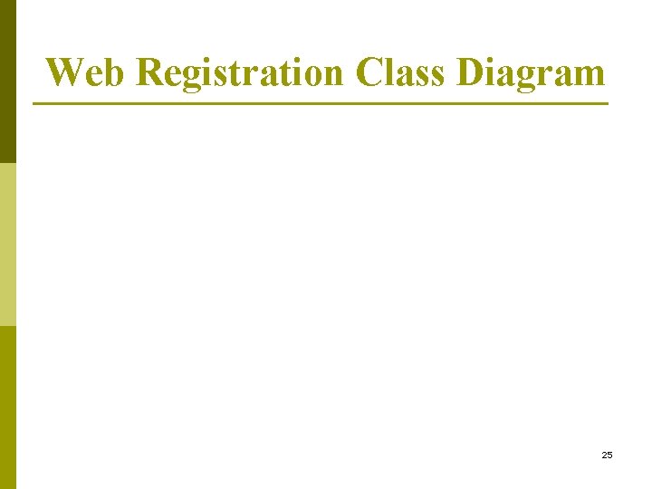 Web Registration Class Diagram 25 