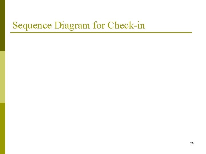 Sequence Diagram for Check-in 29 