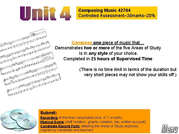 Composing Music 42704 Controlled Assessment– 30 marks– 20% Compose one piece of music that…