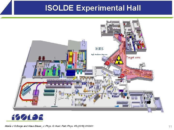 ISOLDE Experimental Hall HRS High Resolution Separator María J G Borge and Klaus Blaum, ISOLDE Experimental Hall HRS High Resolution Separator María J G Borge and Klaus Blaum,