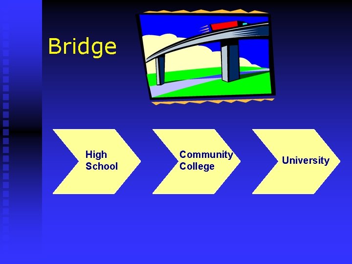 Bridge High School Community College University 