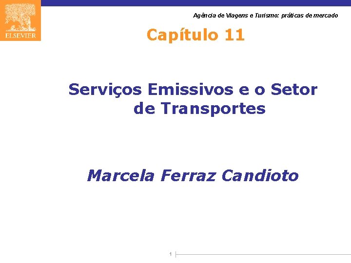 Agência de Viagens e Turismo: práticas de mercado Capítulo 11 Serviços Emissivos e o