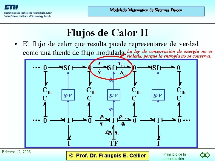 Modelado Matemático de Sistemas Físicos Flujos de Calor II • El flujo de calor