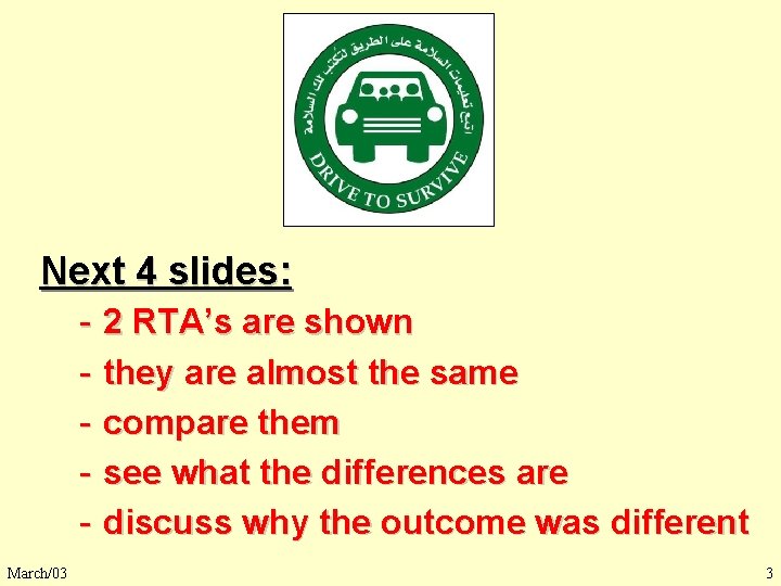 Endless Suffering Next 4 slides: March/03 2 RTA’s are shown they are almost the