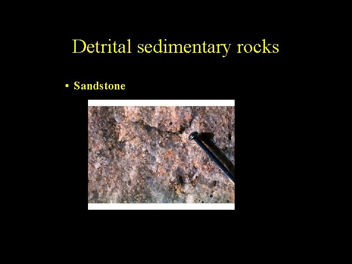 Detrital sedimentary rocks • Sandstone 
