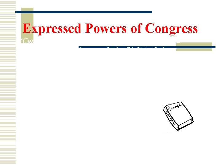 Expressed Powers of Congress “Congress shall promote the Progress of Science and useful Arts