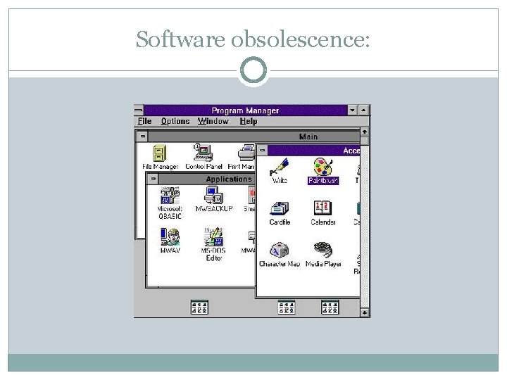 Software obsolescence: 