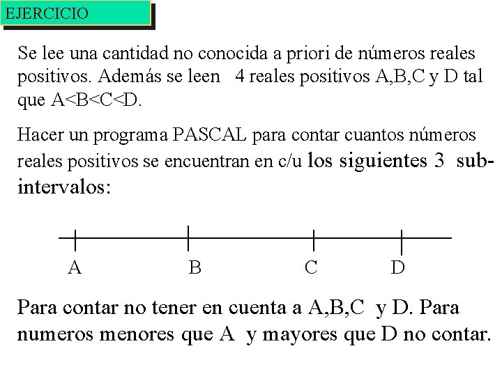 EJERCICIO Se lee una cantidad no conocida a priori de números reales positivos. Además