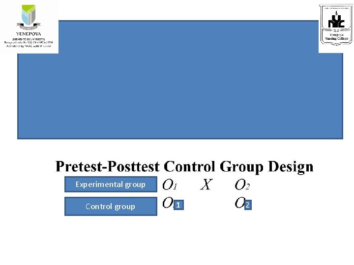 Experimental group Control group 1 2 