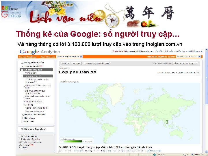 Thống kê của Google: số người truy cập… Và hàng tháng có tới 3.