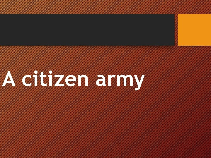 A citizen army 