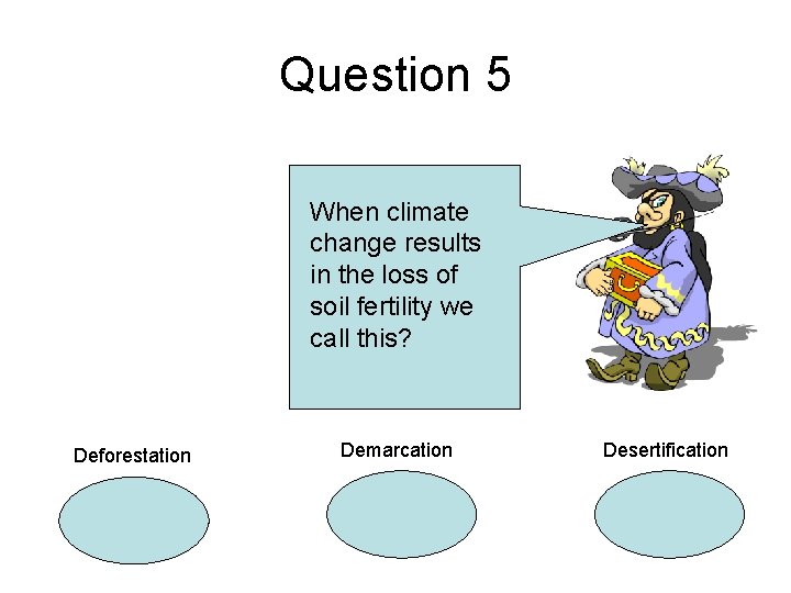 Question 5 When climate change results in the loss of soil fertility we call Question 5 When climate change results in the loss of soil fertility we call