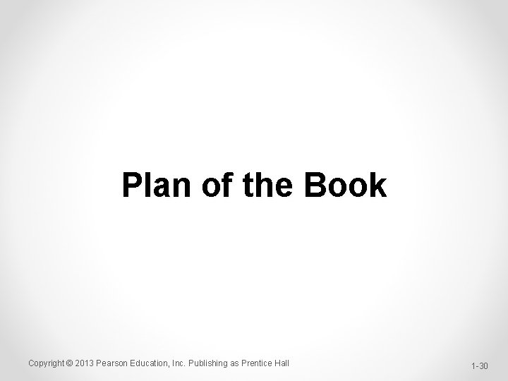 Plan of the Book Copyright © 2013 Pearson Education, Inc. Publishing as Prentice Hall
