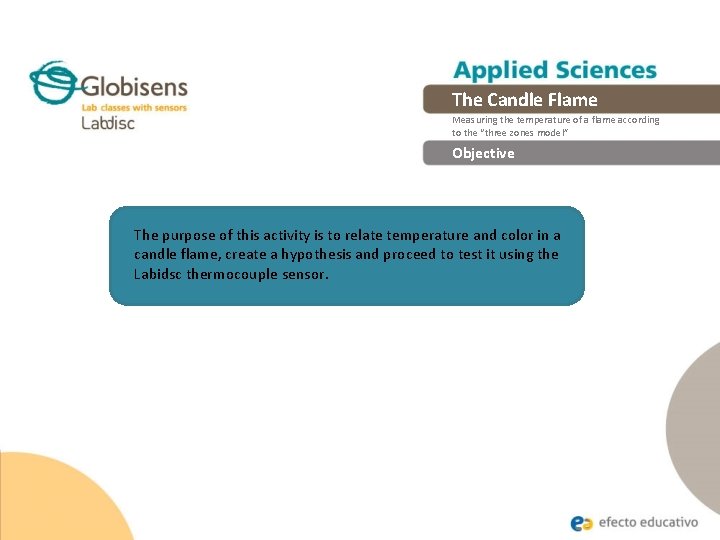 The Candle Flame Measuring the temperature of a flame according to the “three zones